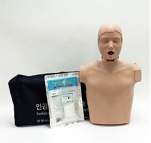 써니 단순형 한국형 심폐소생술 모형/국내제작,흉부압박,인공호흡/마우스쉴드 30매 포함