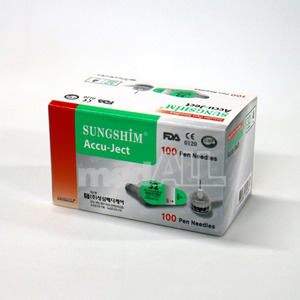 성심 인슐린 펜니들 32G 4mm Accu-Ject /당뇨주사침/멸균주사침/혈당/주사바늘
